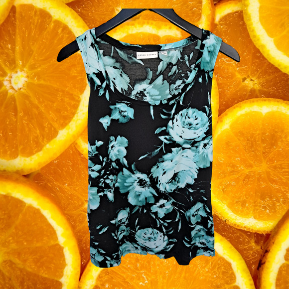 Susan Graver‎ 2 Piece Green Sheer Button Up and Sleeveless Blouse - Picture 3 of 11